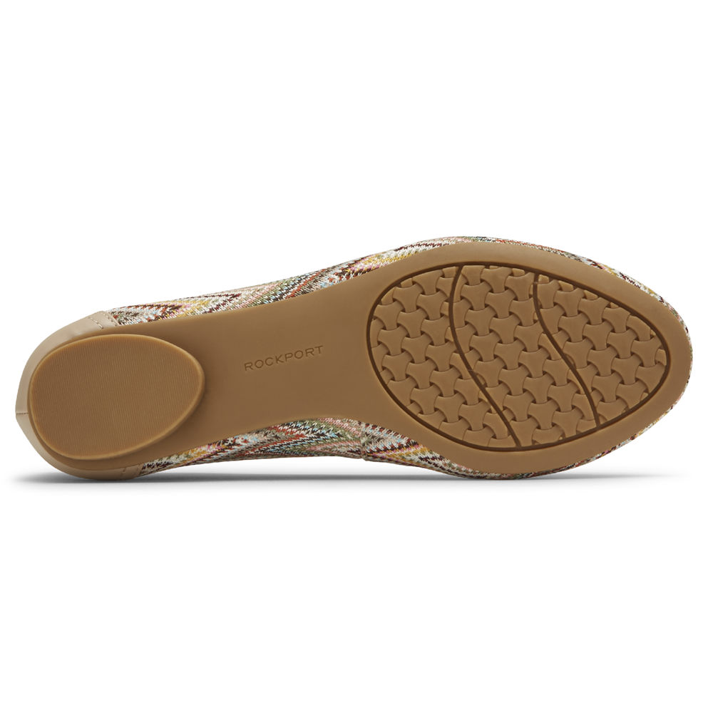 Rockport Singapore Womens Flats - Reagan Bow Multicolor - YA5798264